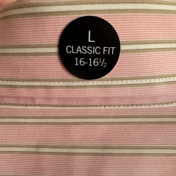 NWOT Banana Republic Men’s Button down Classic Fit Pink Large 16-16.5 Shirt - Picture 6 of 8